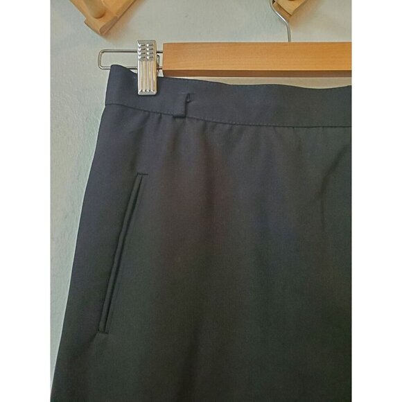Vintage 60s Panther black a line midi career skirt basic ILGWU pockets secretary - Picture 4 of 4